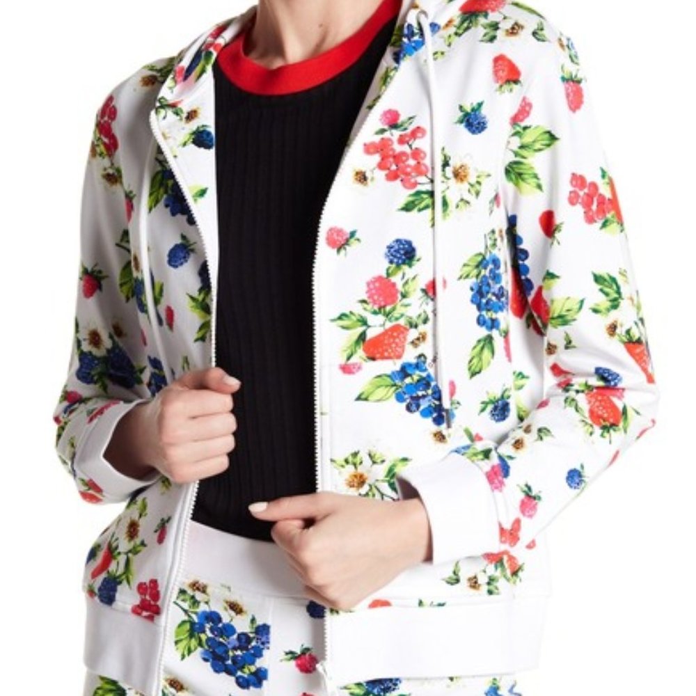 LOVE Moschino Fruit Printed Hooded Jacket